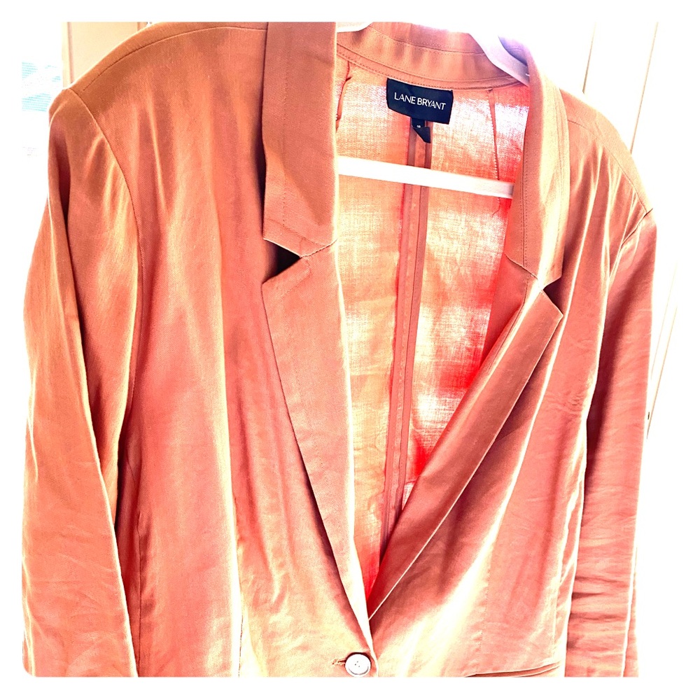 Unlined linen look blazer